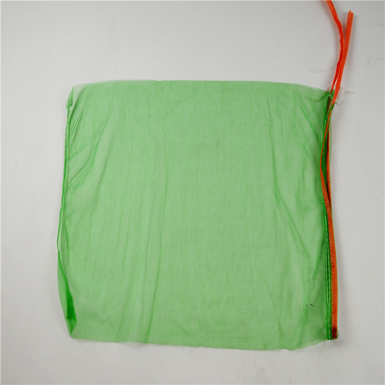Convenient Tie String Recycled PE Monofilament Mesh Vegetable Bags for Fresh Produce