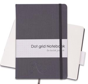 Quality 160 Pages Bullet Journal Notebook / Dotted Page Journal PU Leather Cover Material wholesale