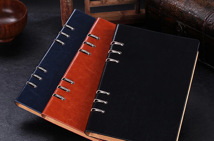 Business gift - Manufacture loose-leaf notebooks 6 ring binder leather agenda LN-005