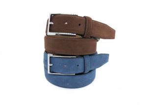 Quality Casual Mens Leather Dress Belt 1 3/8&quot; Wide / Brown Suede Mens Belt wholesale