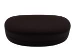 Black Leather Wrapped Clamshell Metal Glasses Case Big Sized