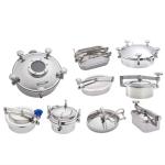 Sanitary SS304 SS316L Stainless Steel Round Pressure Manhole Cover