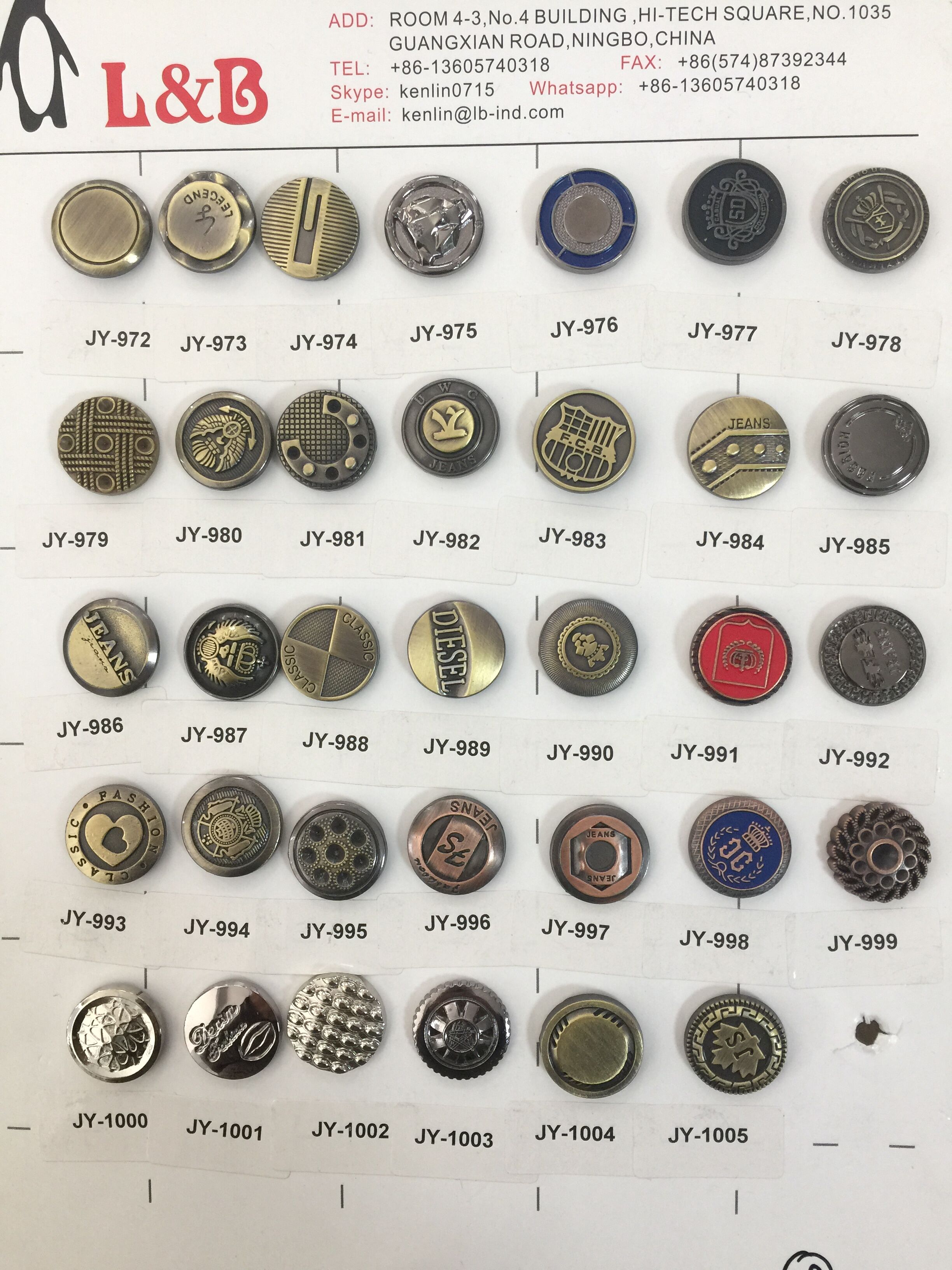 2021 Latest High Quality Zamak Alloy Denim Jeans Button Factory Made Metal Button