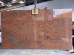 Modern Iron Baltic Red Granite Kitchen Countertop and Staircase Design in Multi