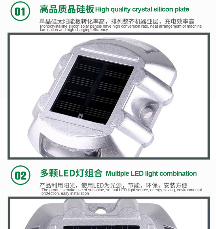 G105 Led Strobe Solar Round Road Stud The Perfect Addition to Traffic Safety Road Cone