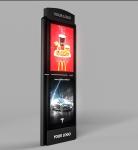 Stainless Steel Material LED Light Box Display Stand Rectangle Shape