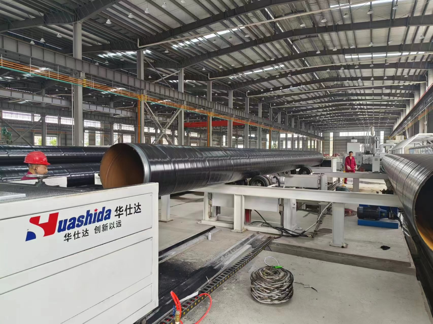 Steel Pipe Inner / Outside 3lpe Blasting Fbe Coating Machine 48-3400mm Blasting Machine