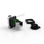 Audio Industrial Rj45 Female Connector Waterproof Panel Mount