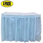 Plain Style Disposable Plastic Table Skirts , Trade Show Table Skirt