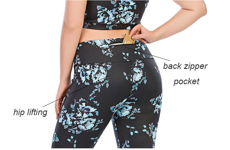 Moisture Wicking Girls Patterned Yoga Pants Anti UV Polyester Spandex Workout Leggings
