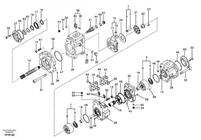 KPM K5V200DTH-9N EC460B 14618624 Excavator Main Hydraulic Pump 1