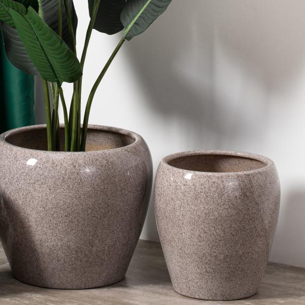 Modern Creative Design Home Decoration Round Plant Pots Indoor Outdoor Ceramic