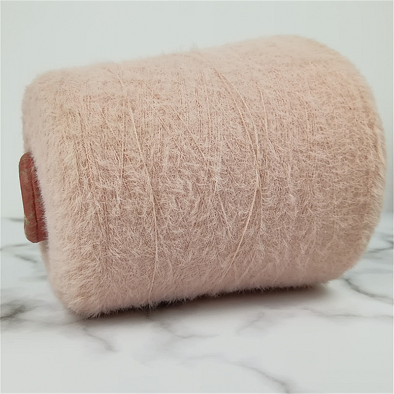 Nylon Soft Mink Cashmere Feather Yarn Dyed Hand Knitting