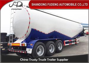 Quality 80 Tons Bulk Cement Tanker Trailer Mobile Horizontal Cement Fly Ash Silo Semi Trailer wholesale