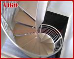 Spiral Staircase VH15S Tread Beech 304 Stainless Steel Spiral Stainless Steel