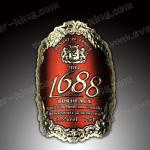 Silk Screen Standard Zinc Alloy Spirit Labels