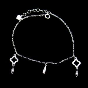 Quality Vintage 925 Silver Jewelry CZ Cubic Zirconia Bracelet 18K Gold / Rose Gold Plating wholesale