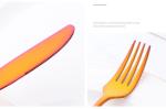 Dishwasher Safe 5 Piece Kitchen Flatware Sets FDA Rainbow Stainless Steel