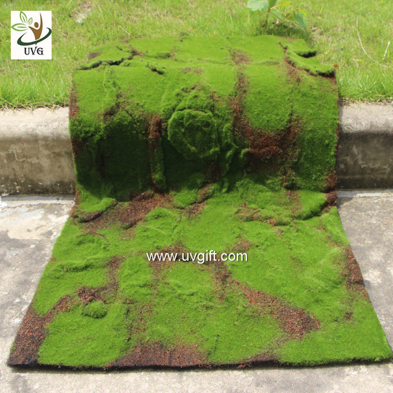UVG latest wedding decoration fuzzy artificial moss runners use for party stage arrangement GRS041