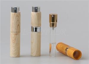 Quality Travel Size Twist And Spritz Atomiser 10ml Plastic Mini Spray Bottle Wood Grain Surface wholesale