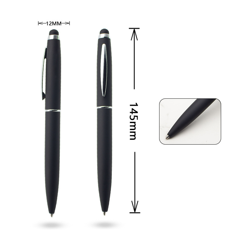 Business Office Stationery Custom Multi Color Metal Rubber Ballpoint Pen for Purposes