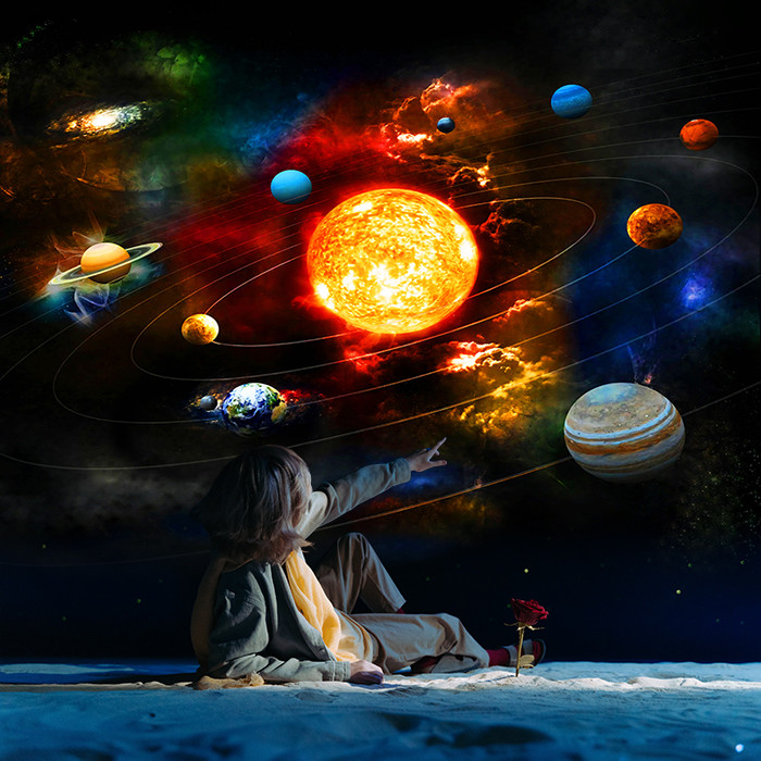 Multifunctional Planetarium Light Projector For Room Rotatable ABS Material