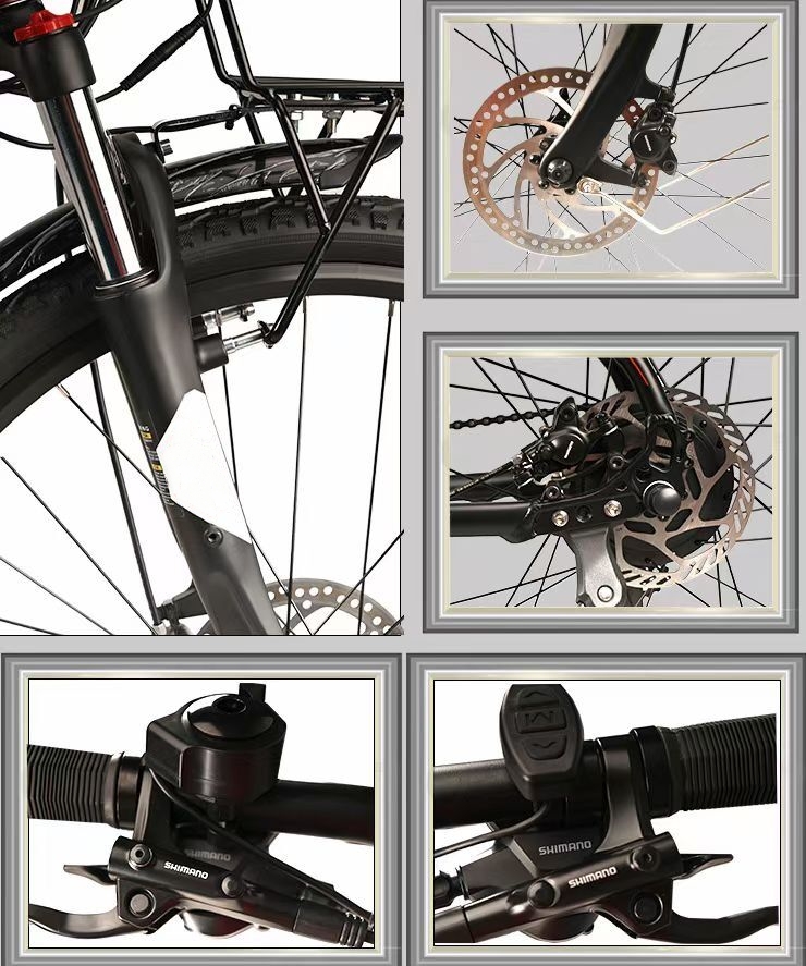 Long Range 200KM 26 Inch Electric Mountain Bike With 48V 30Ah Integrated Battery