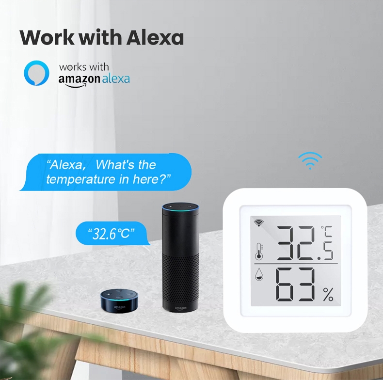 5G Tuya Zigbee Temperature And Humidity Sensor Smart Alarm Sensor