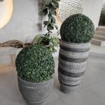 Tall Large Resin FRP Fiberglass Flower Pots Logo Customized