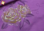 Anti Odor Waterproof Mattress Quilting Fabric Purple Colour 120gsm