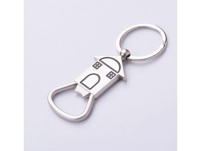 Metal Alloy Wedding Favor House Bottle Opener Keychain,Innovative die casting metal alloy house shape keychain bottle op