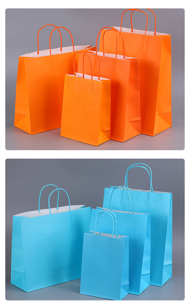 Handmade Paper Type Kraft Paper Custom Printed Craft Gift Shopping Bag With Logo
