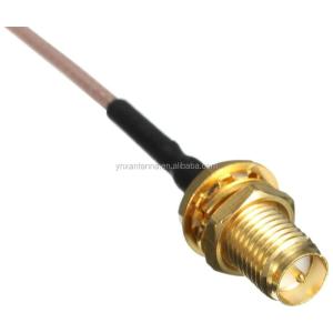 Quality U.FL to SMA-female Bulkhead RG316 Coax Cable Assembly with Max Input Power of 50 OHM wholesale