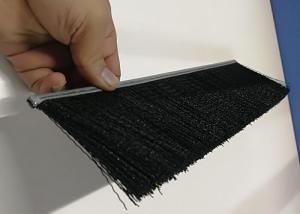 Quality Nylon Bristle Metal Channel Strip Brushes Aluminium Holder For Dust Removal wholesale