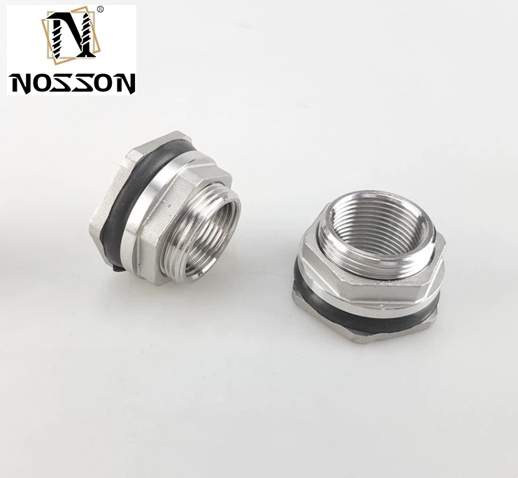 Stainless Steel 1/2" Equal Bulkhead Water Tank Connector for Long-Lasting Water Connections in Industrial Applications