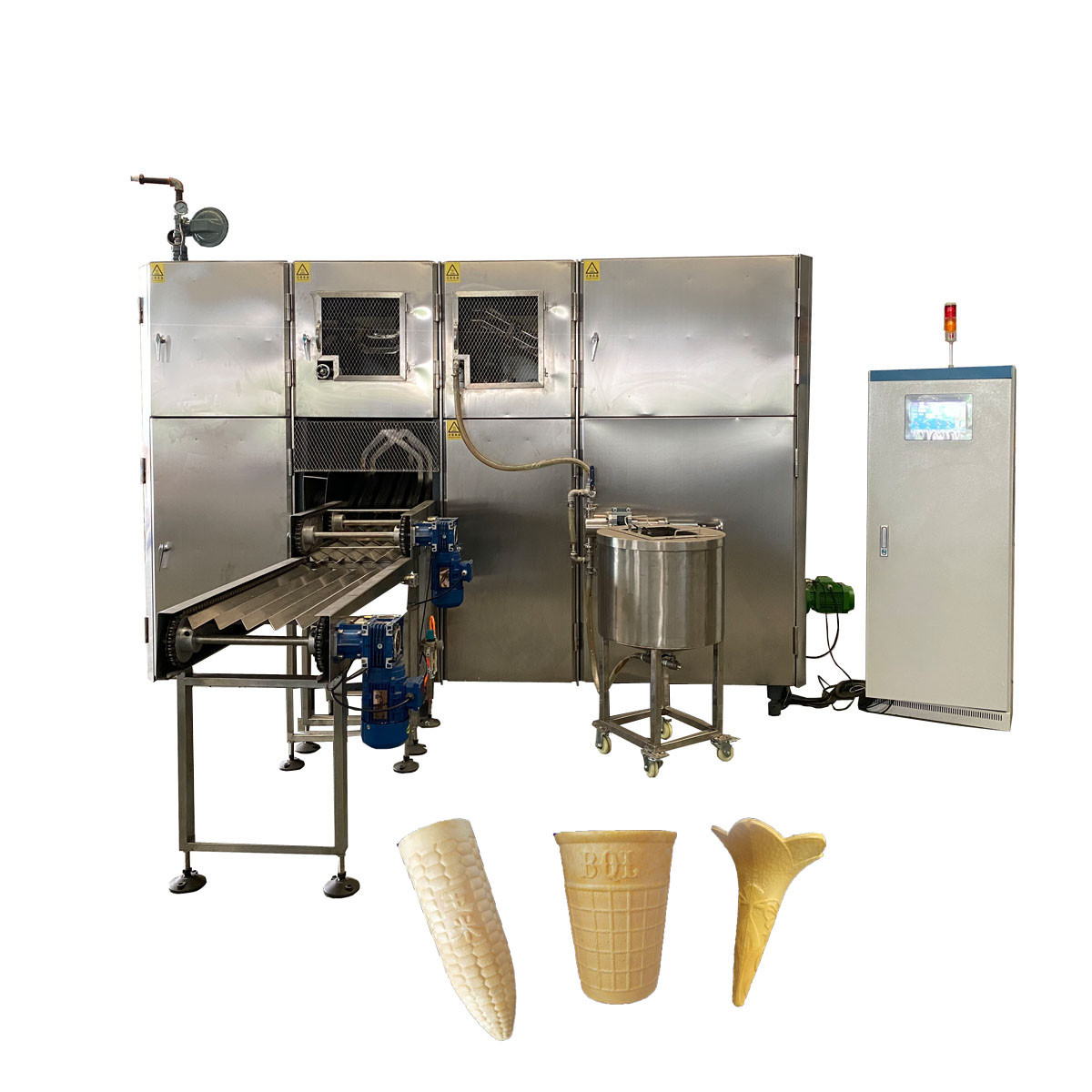 5000pcs/H Crispy Waffle Cone Making Machine Corn Cone Maker Space Saving