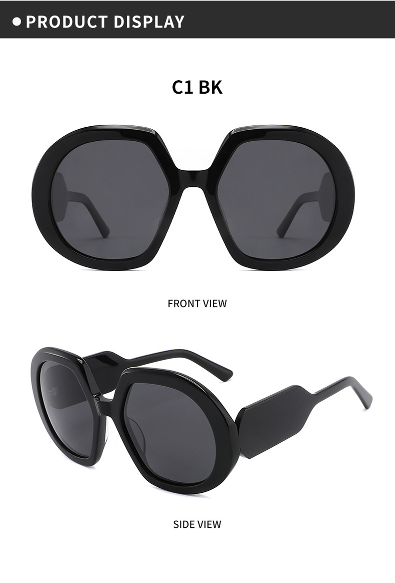 Polarized Distinctive Women Men Acetate Frame Sunglasses Metal Frame TAC Lens