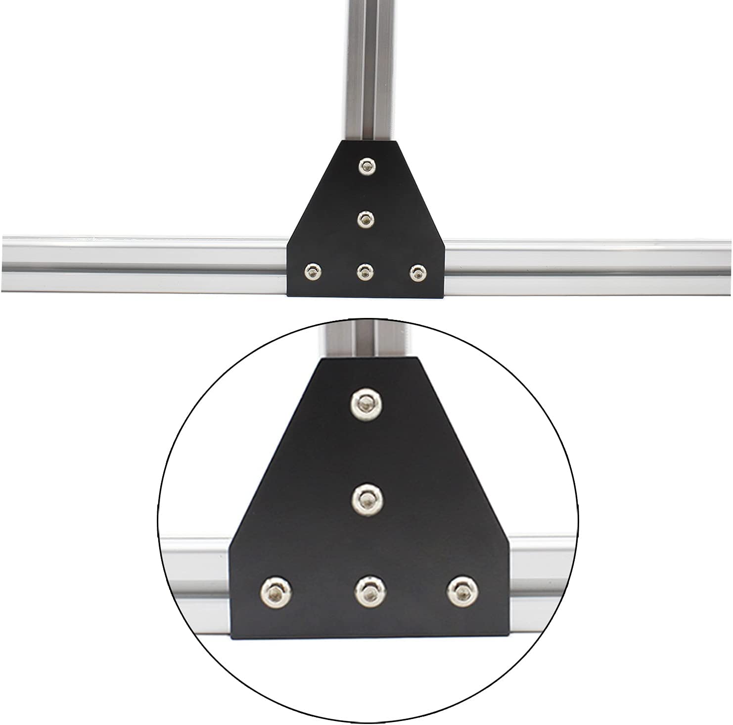 Offering Sample 90 Degree L Shape Corner Bracket Plate for 20 x 20mm Aluminum Profile