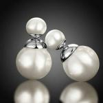 Double-faced Pearl Double Pearl Beads Stud Earring (EEPEARL02)