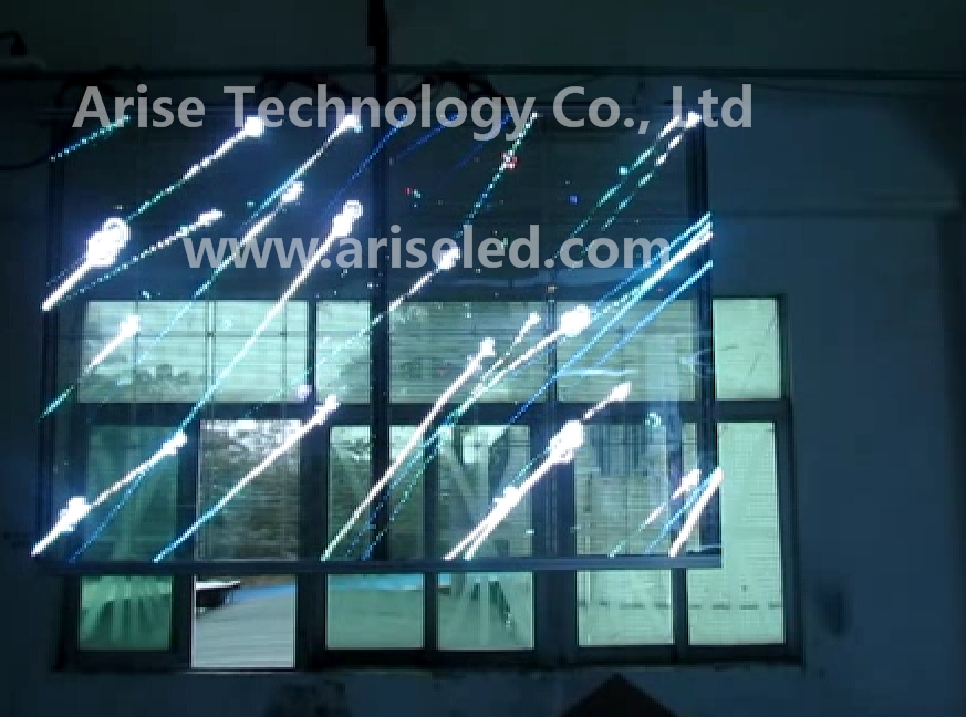Transparent LED Display H7.81mm V15.625mm ,Glass Wall Screen p3.91,P7.81,P8,P10mm , AEISEL
