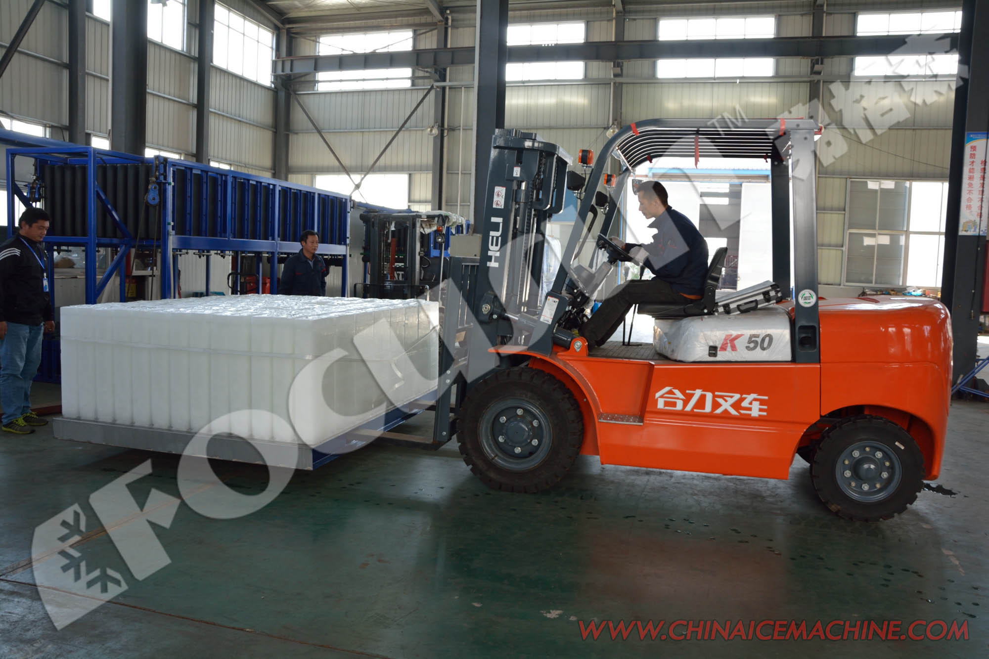 Blue Painting 30Tons Block Ice Machine for Ice Plant After Service Video Technical Support