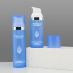 Frosted Blue 30Ml 50Ml 75Ml Airless Bottle Pump With Lid