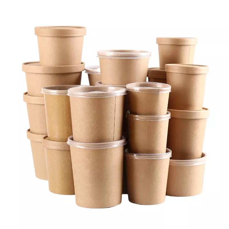 Cheap Custom Eco-friendly Food Grade Recyclable PLA Coated 1000ml Disposable Paper Bowl