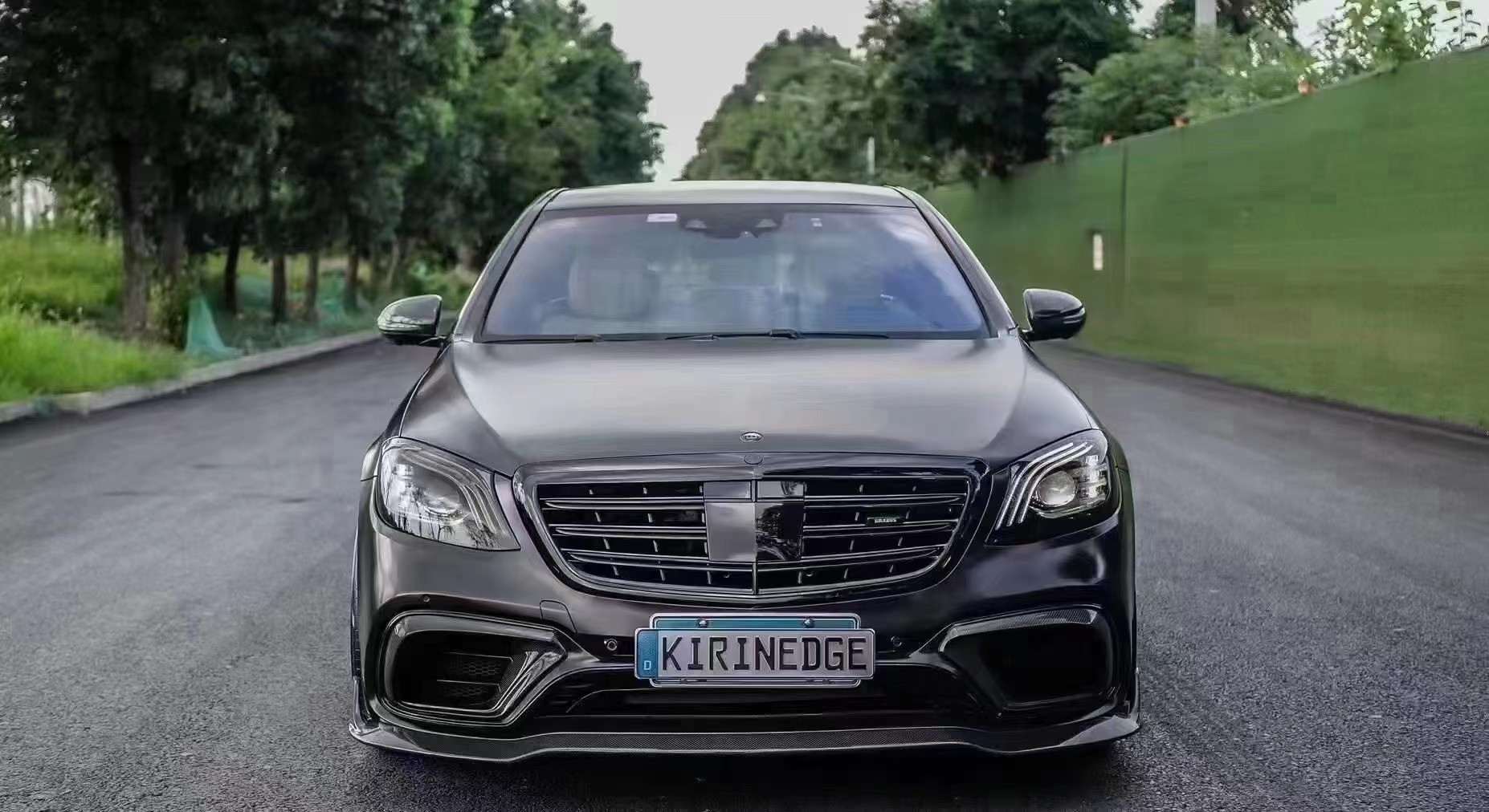 BRASS Tyle Front Shovel Rear Diffuser for Mercedes-Benz W222 AMG S63 S65 S63 S65 Carbon Fiber Body Kit