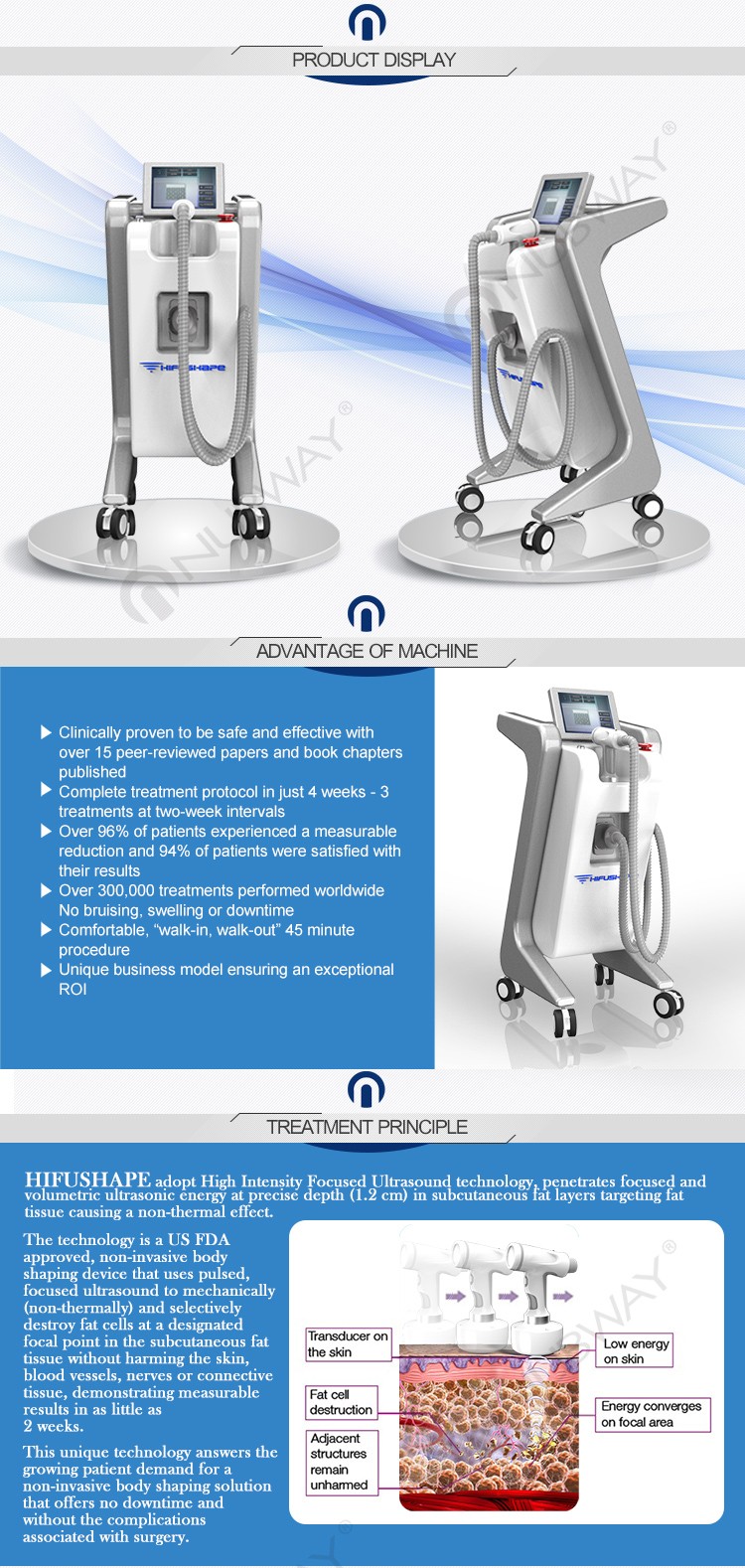Low Price HIFU Ultrasonic Fat removal Ultrasound Weight Loss Machine