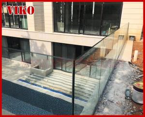 Quality Glass Spigot For Glass Railing VH101SB Tempered glass Railing GlassSpigot 304 stainless steel UChannel Cap Handrail Clea wholesale