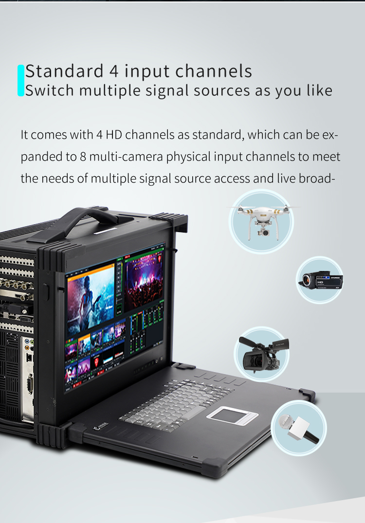 TYST Live Streaming Broadcast All-in-one Machine Portable 4K Version with VMIX Software