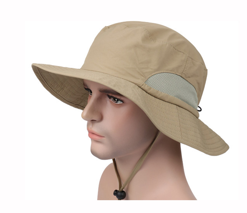 ACE Upf 50+ Wide Brim Breathable Mesh Bucket Hat Polyester / Cotton Material