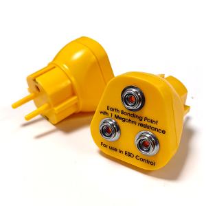 China 1M Ohm Resistor Antistatic ESD Earth Bonding Plug Plastic on sale