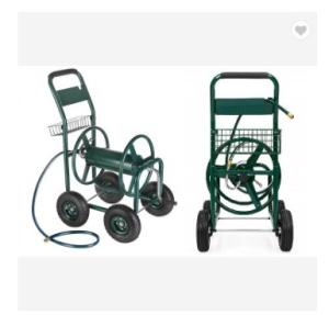 Quality 4 Wheel Cart Stainless Steel Water Hose Reel for Easy Garden Watering and Cleaning wholesale